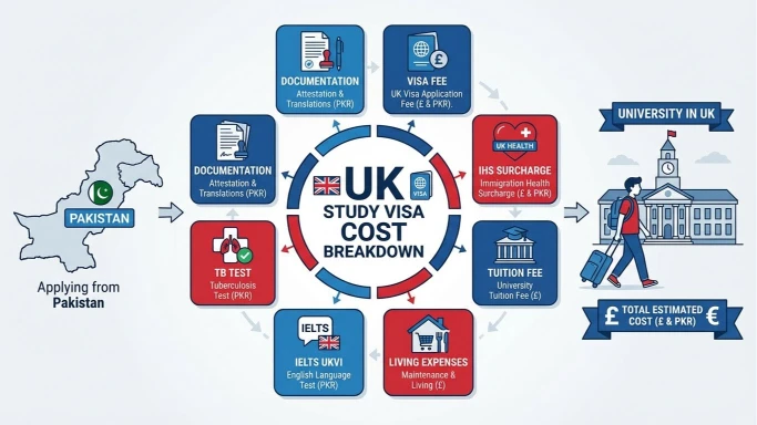 UK Study Visa from Pakistan Price, UK study visa fees