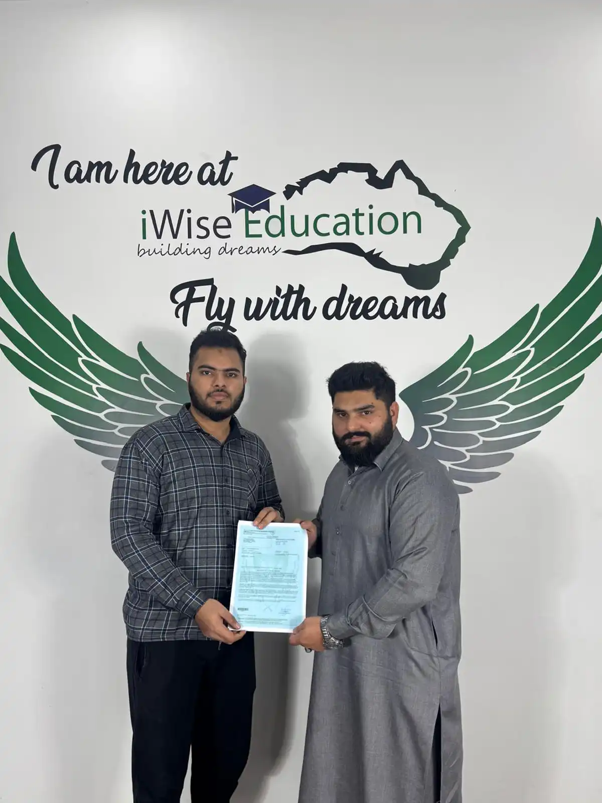 Yousaf Khan guiding student abroad
